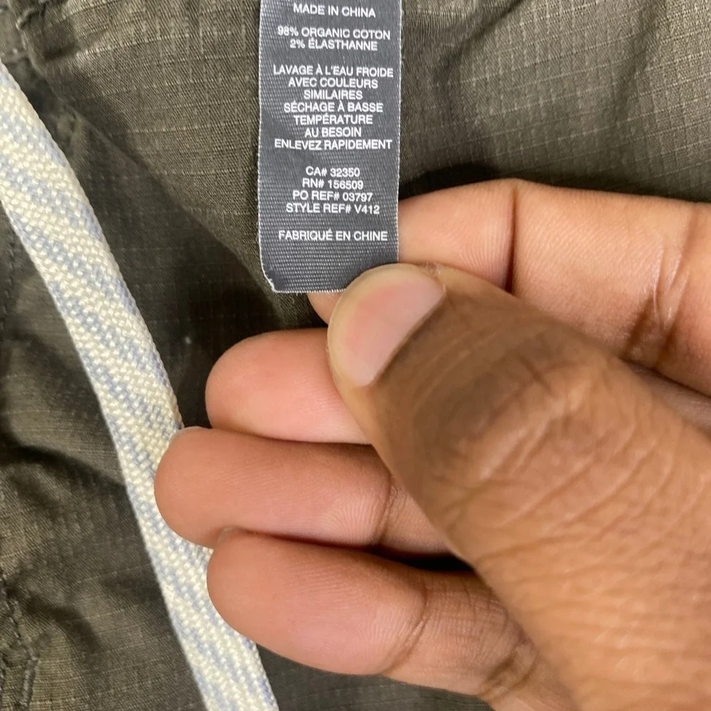 Vuori Ripstop Climber Pants Mens Large Olive Green V412 Stretch Cotton Cargo